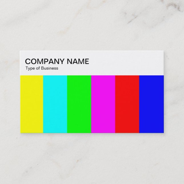 Top Panel - Bars of Colour Business Card (Front)