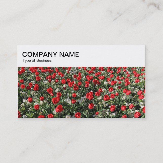 Top Panel - Bed of Tulips Business Card (Front)