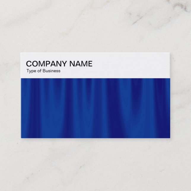 Top Panel - Blue Curtains Business Card (Front)