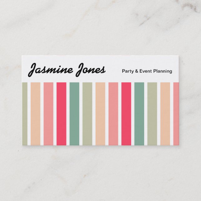 Top Panel - Colour Stripes 01 Business Card (Front)