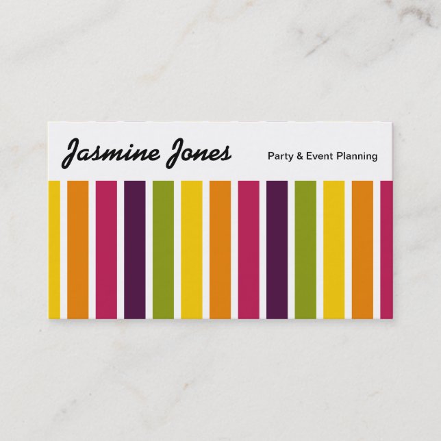 Top Panel - Colour Stripes 03 Business Card (Front)