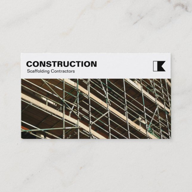 Top Panel - Constuction - Scaffolding Photo Business Card (Front)