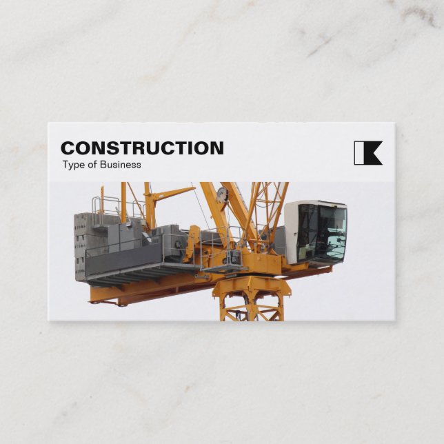 Top Panel - Constuction - Tower Crane Business Card (Front)