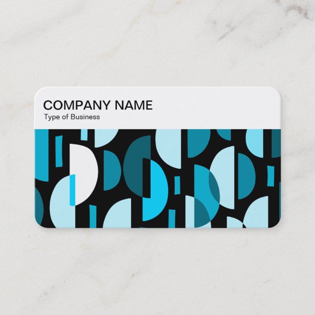 Top Panel - Crescent Pattern 010921 - Sky Blue Business Card (Front)