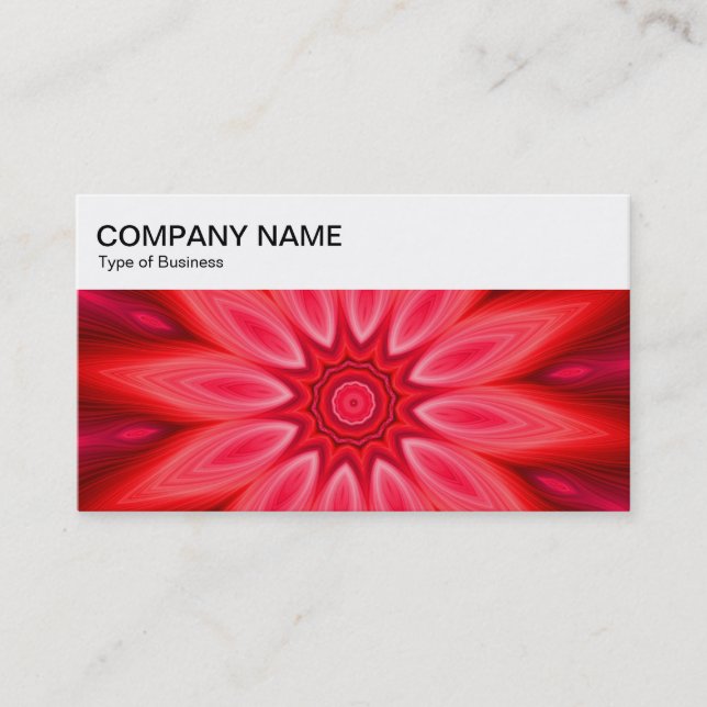 Top Panel - Geometric Flower Business Card (Front)