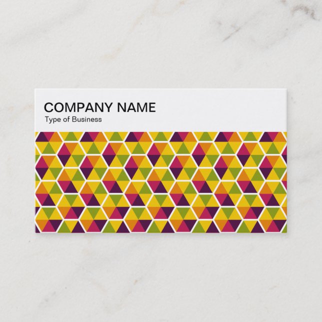 Top Panel - Hexagon Pattern 01 Business Card (Front)
