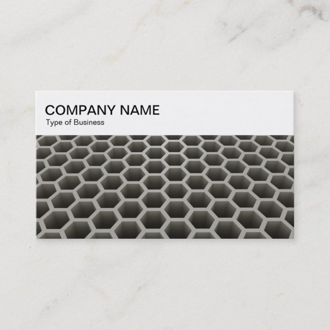 Top Panel - Honeycomb Perspective Warm Business Ca Card (Front)