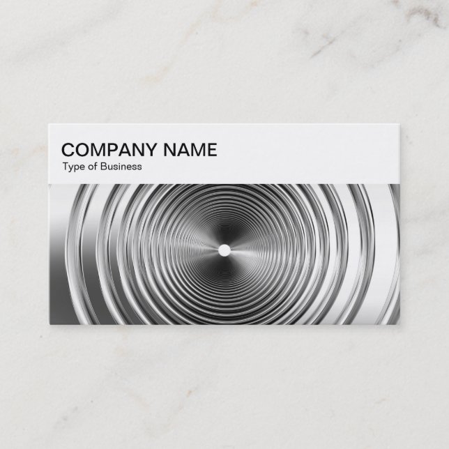 Top Panel - Long Spring B&W Business Card (Front)
