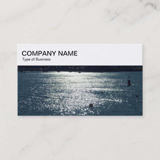 Top Panel - Sun Over a Bay Business Card (Front)