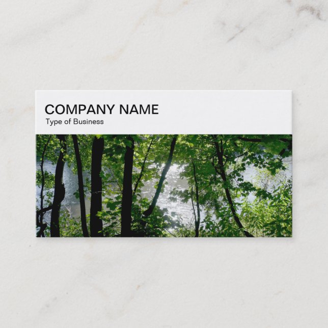 Top Panel - Trees by a River Business Card (Front)