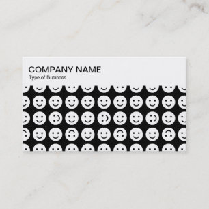 Top Panel - Tumbling - White on Black Business Car Card