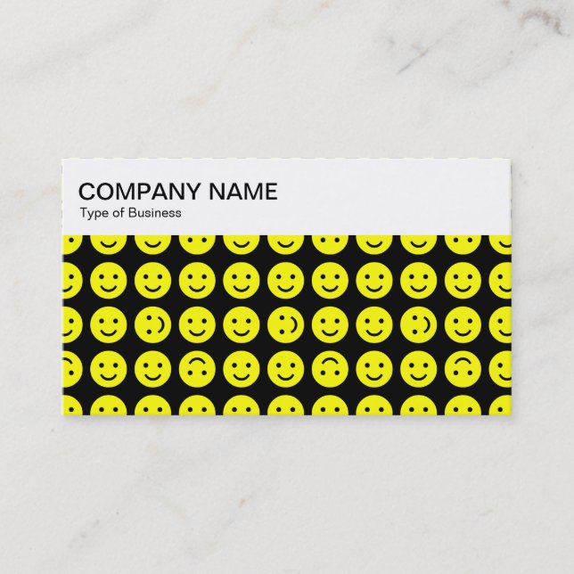 Top Panel - Tumbling - Yellow on Black Business Card (Front)