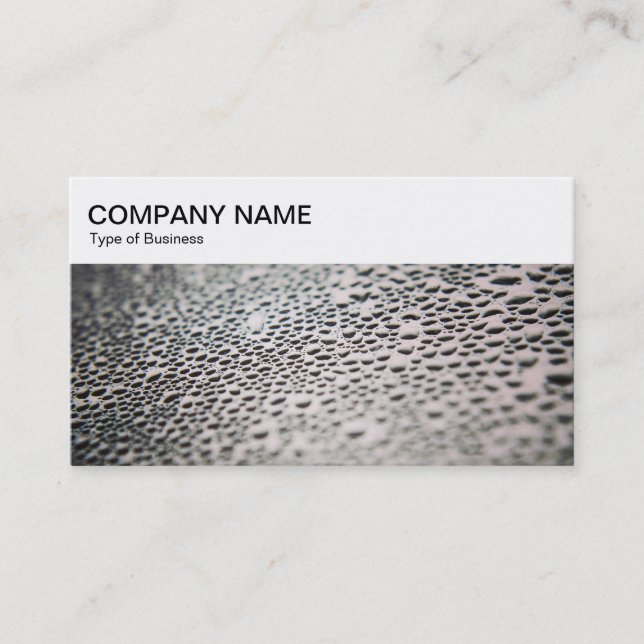Top Panel - Water Droplets on Glass 02 Business Ca Business Card (Front)