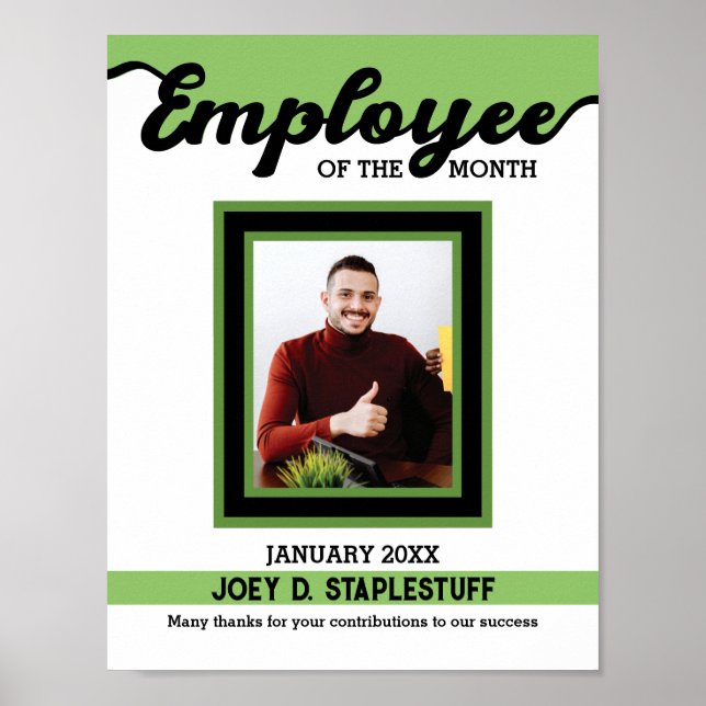 Top performer employee of the month award poster (Front)