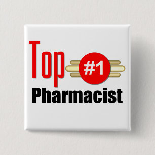 Top Pharmacist 15 Cm Square Badge
