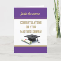 Top Pick! Master's Degree! Graduation Card