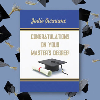 Top Pick! Master's Degree! Graduation Card