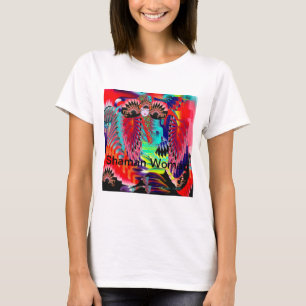 Top playero,Mujer Shaman,Shaman woman,red,mystic