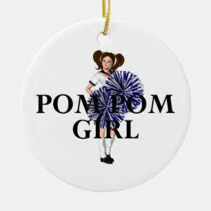 TOP Pom Pom Girl Ceramic Tree Decoration