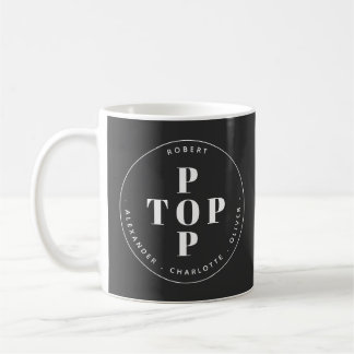 Top Pop Father Dad Personalised Family Names Coffee Mug