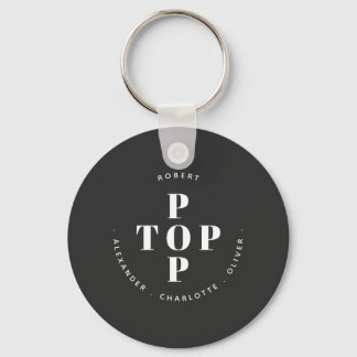 Top Pop Father Dad Personalised Family Names Key Ring