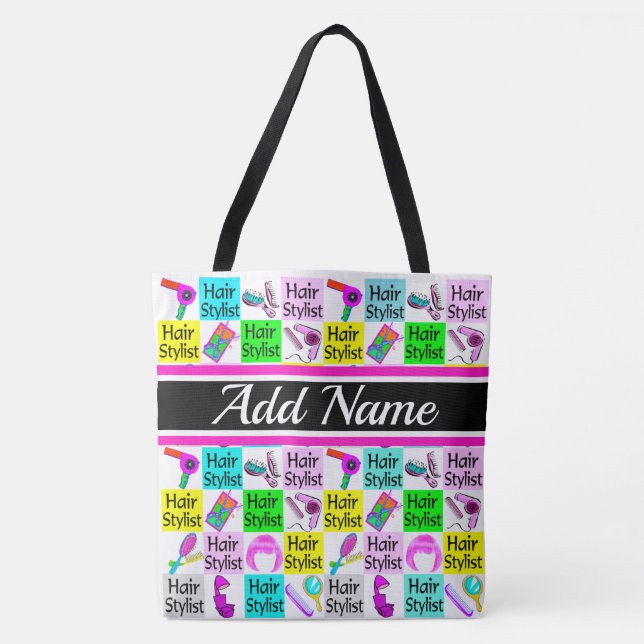 TOP RATED HAIR STYLIST PERSONALIZED TOTE BAG (Front)