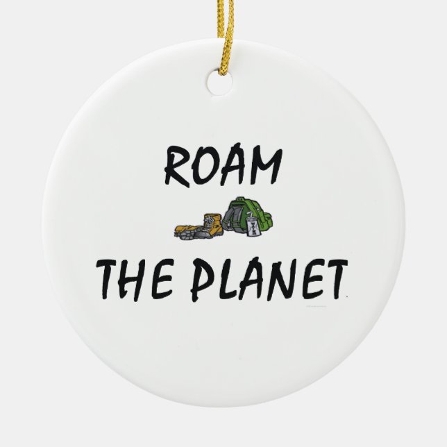 TOP Roam the Planet Ceramic Tree Decoration (Front)