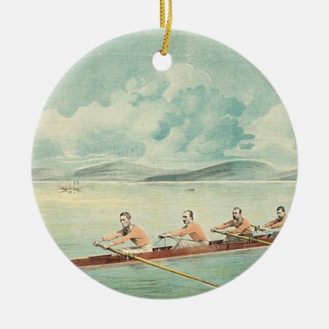 TOP Rower Ceramic Tree Decoration (Front)