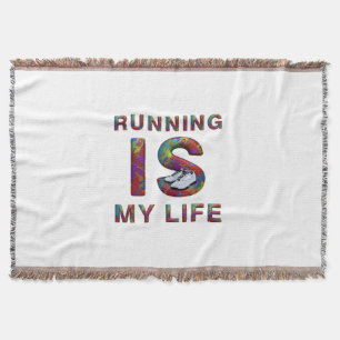 TOP Running is My Life Throw Blanket