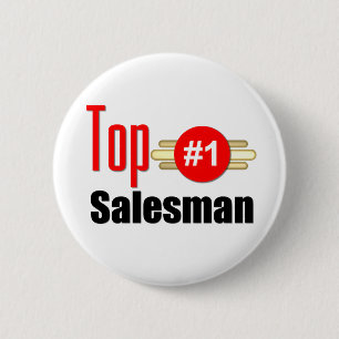 Top Salesman 6 Cm Round Badge
