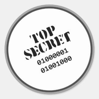 Top Secret AH2010 Classic Round Sticker