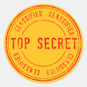 Top Secret Birthday Secret agent Spy Classic Round Sticker