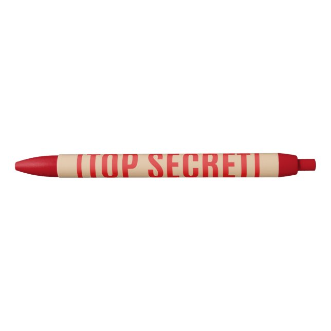 Top Secret Black Ink Pen (Front)