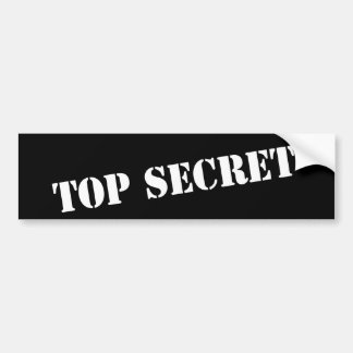Top Secret bumper sticker