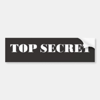 TOP SECRET BUMPER STICKER