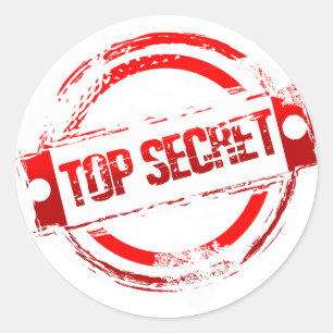 Top Secret Classic Round Sticker