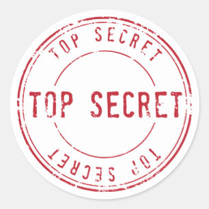 Top Secret Classic Round Sticker