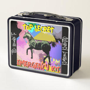 top secret comic, emergency kit metal lunch box