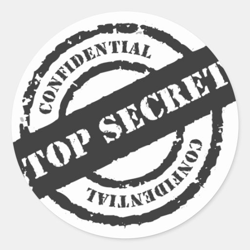 Image of Top Secret Confidential Classic Round Sticker