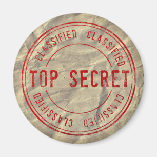 Top Secret Confidential on Kraft Paper Magnet