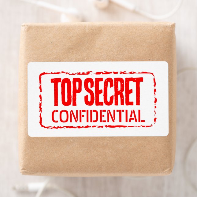 Top Secret confidential red rubber stamp shipping (Insitu)