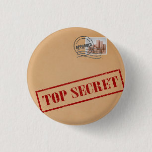 Top Secret Envelope Button