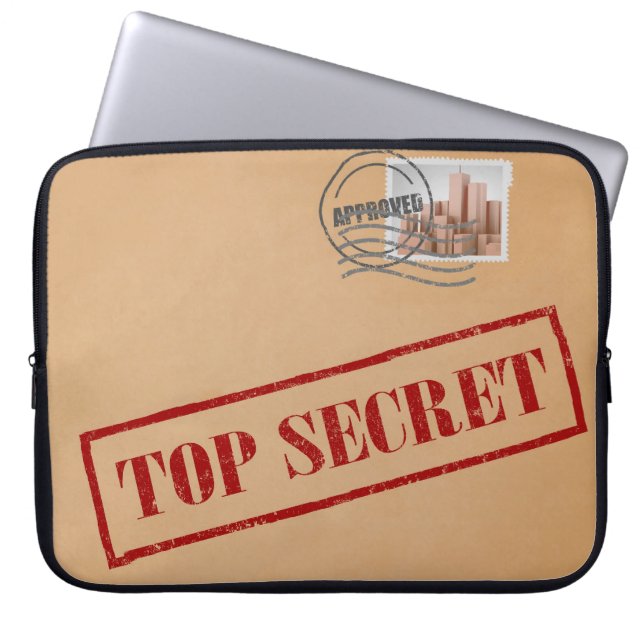 Top Secret Envelope Laptop Sleeve (Front)