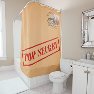 Top Secret Envelope Shower Curtain