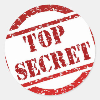 Top Secret image Classic Round Sticker