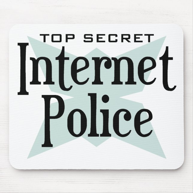 Top Secret Intenet Police Mouse Mat (Front)