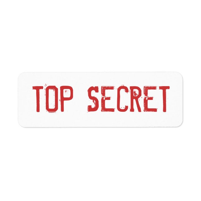 TOP SECRET label (Front)
