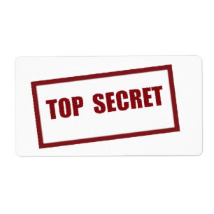 TOP SECRET Lg. Avery Label