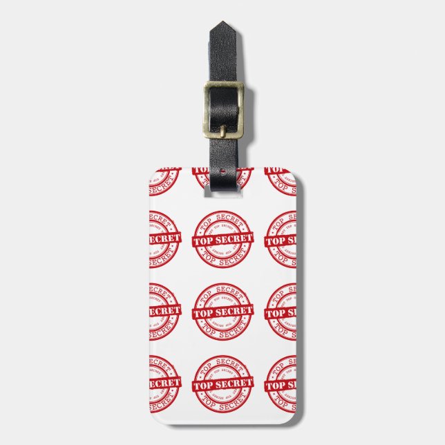 Top Secret Luggage Tag (Front Vertical)