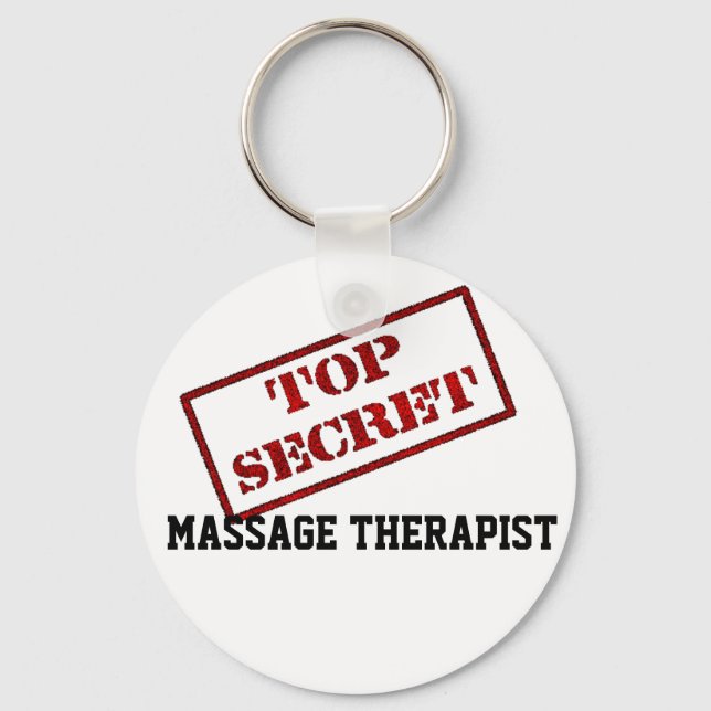 TOP SECRET MASSAGE THERAPIST KEY RING (Front)